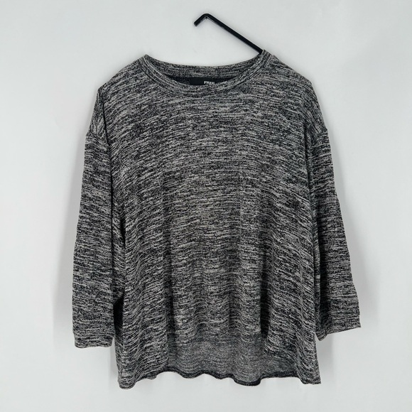Wilfred Free Space Dye Boxy Oversized Semi Cropped Slouchy Sweater Tee - Picture 2 of 7